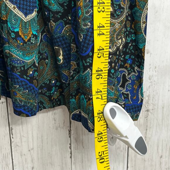 Vintage Jessica Howard Paisley Long Sleeve Modest Button Front Pleated Dress 12 - Picture 10 of 10